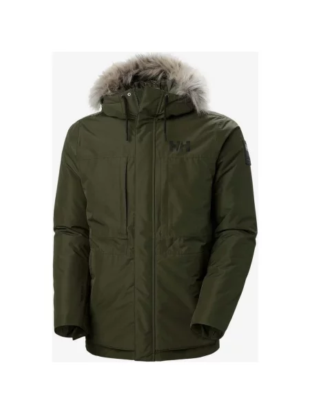 Kurtka z kapturem Helly Hansen Coastal Parka w kolorze ciemnozielonym S zielona