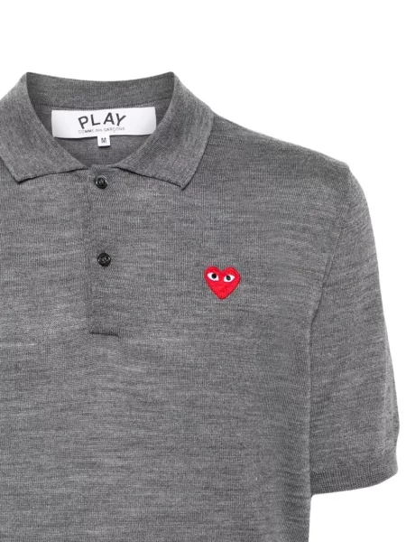 Koszulka polo dziecięca Comme Des Garcons Play szara