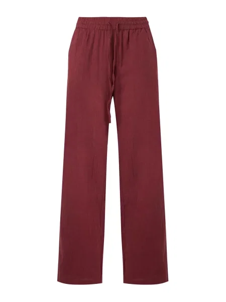 ONLY Pantaloni ONLTizana burgundy roșu
