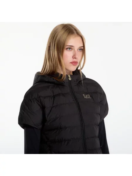 Péřová bunda Ea7 Emporio Armani černá