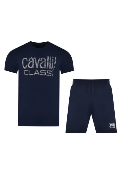 Pižama pižama Cavalli Class Home modra