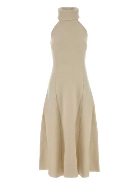 Sukienka midi Magda Butrym do kolan z dekoltem halter garniturowa