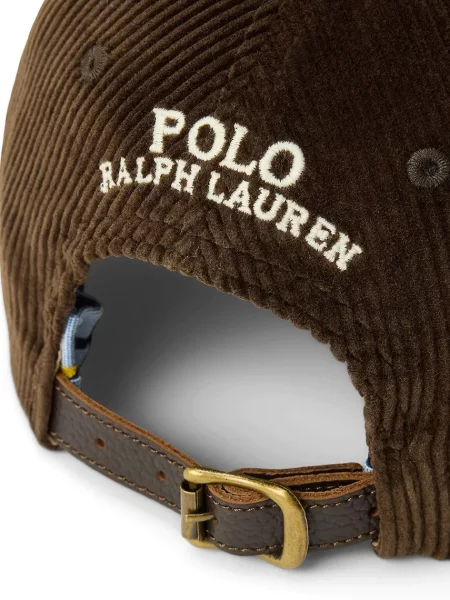 Czapka z daszkiem z wyhaftowanym logo Polo Ralph Lauren brązowa
