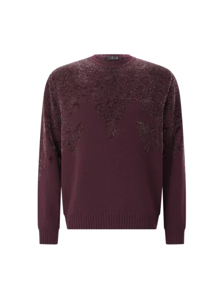 Sweter Etro wełniany fioletowy