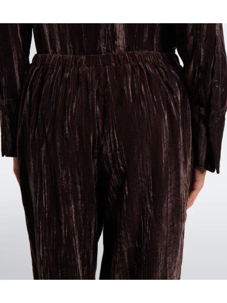 Pantaloni Proenza Schouler de catifea alb