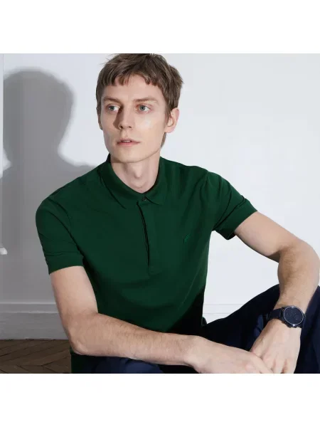 Поло Lacoste зеленое