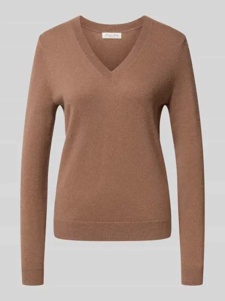 Sweter z dzianiny z dekoltem w serek Christian Berg Woman