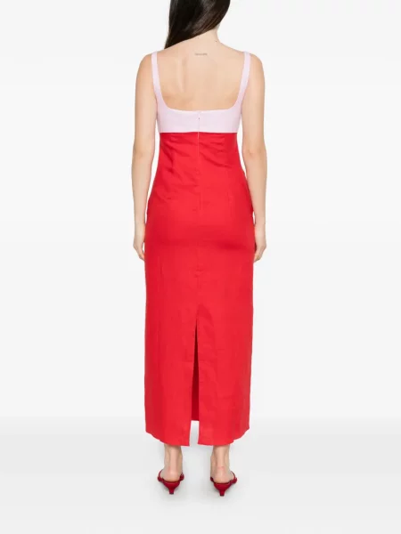 Rochie midi Cala De La Cruz roșu