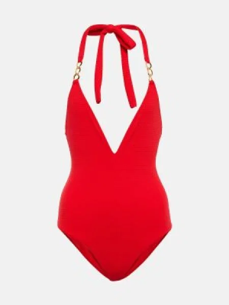 Costum de baie Melissa Odabash cu gât halter roșu