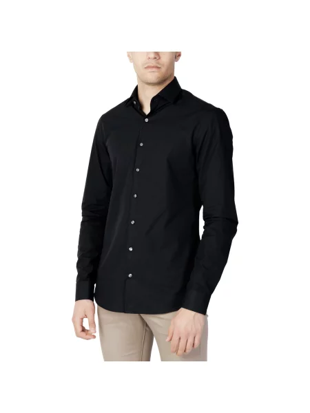 Košulja Calvin Klein Jeans puplin crna