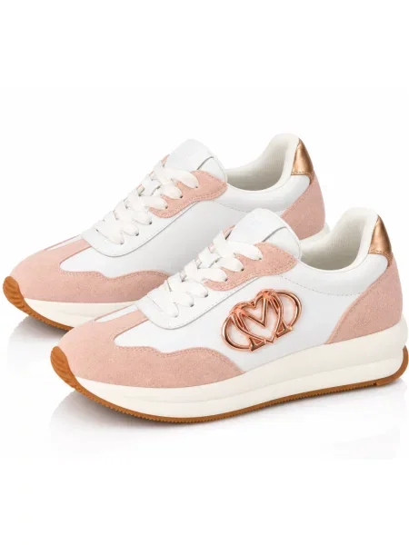 Buty do biegania Love Moschino zamszowe do biegania różowe