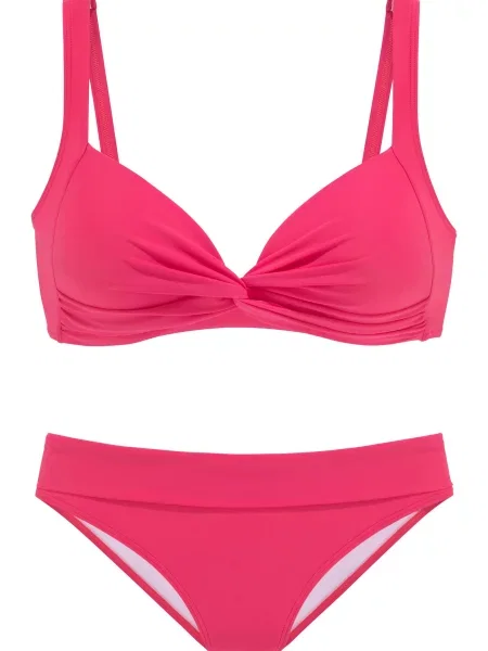 LASCANA Costum de baie două piese zmeură roz