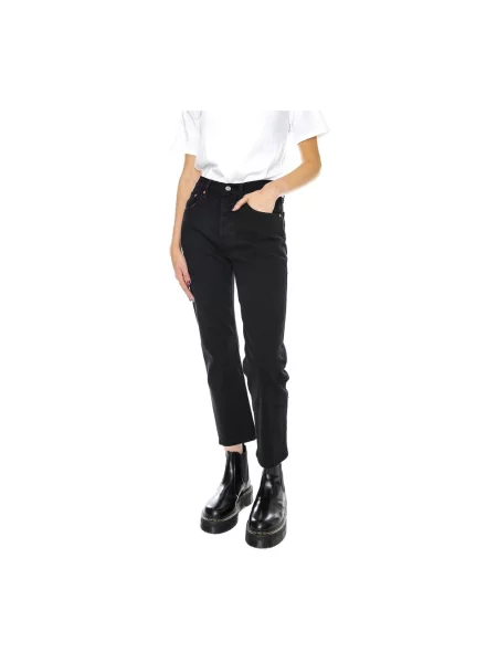 Levi's® Jeansy Crop schwarz czarne
