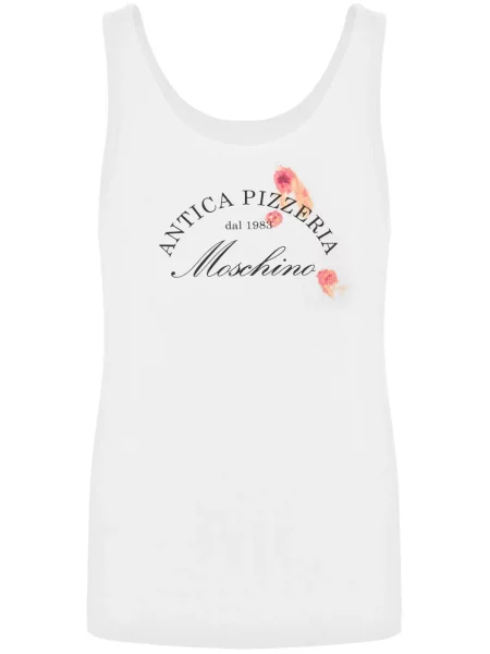 Риза Moschino с принт бяло