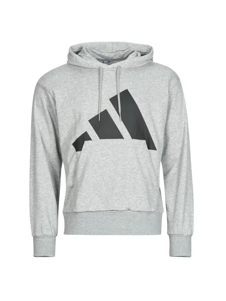 Froté mikina s kapucňou Adidas sivá
