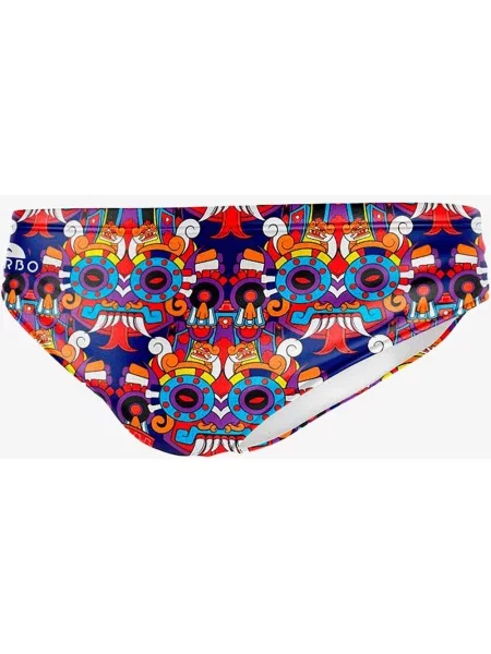 Kąpielówki Turbo Masky Masky Brief niebieskie żółte S czerwone