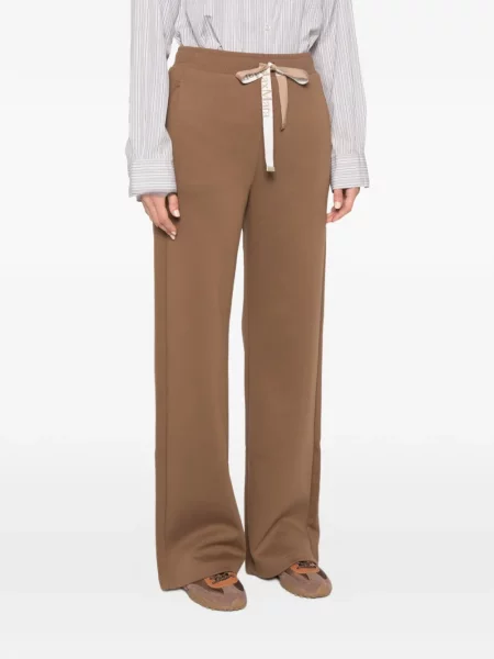 Pantaloni 's Max Mara alergare cu cordon maro