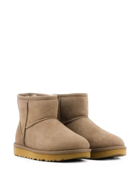 Cizme scurte Ugg din piele clasici maro