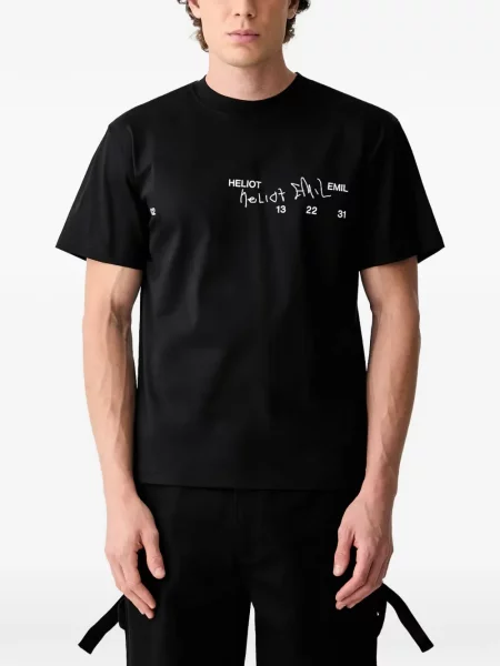Scurt tricou Heliot Emil cu imagine negru