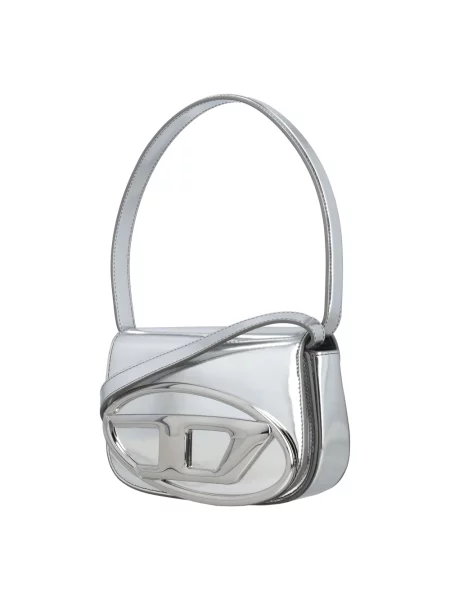 Diesel torebka skórzana srebrny szara