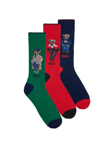 Polo Ralph Lauren șosete pentru bărbați pachet de 3 roșu