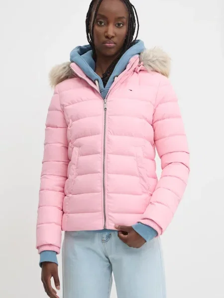 Tommy Jeans kurtka puchowa różowa