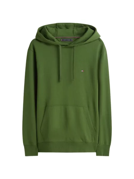 Hanorac cu glugă Tommy Hilfiger cu autograf verde