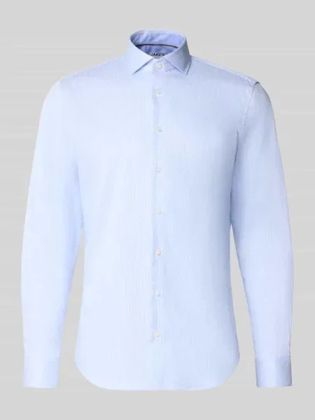 Koszula biznesowa o kroju slim fit z czystej bawełny Jake*s błękitna