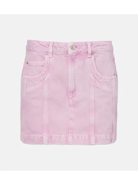 Spódnica jeansowa Marant Etoile różowa