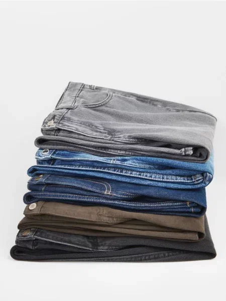 Reserved Džínsy wide leg hnedá