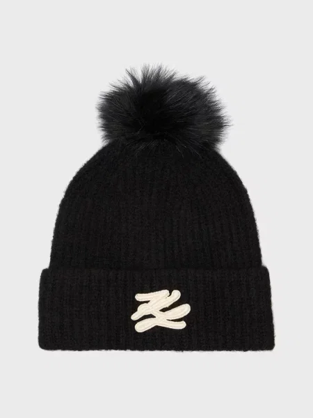 Шапка Karl Lagerfeld з автографом чорна