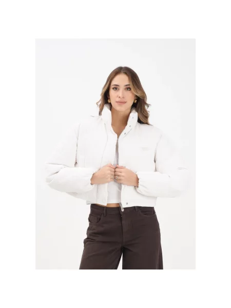 Tommy Jeans Kurtki Kobieta M Kurtka puchowa ze sztruksu beżowy