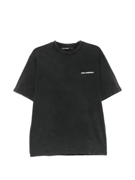 Tricou Karl Lagerfeld cu autograf gri