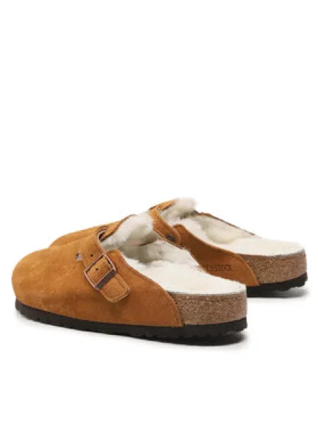 Tenisky Birkenstock z ovčej kože hnedá
