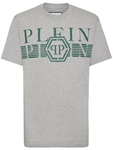 Tricou Philipp Plein cu imagine gri