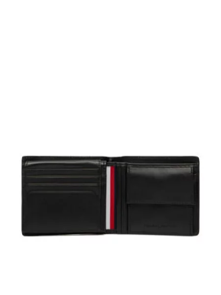 Novčanik Tommy Hilfiger Th Central Cc Flap And Coin crna