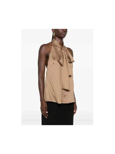 Top Tom Ford bez rękawów brązowy