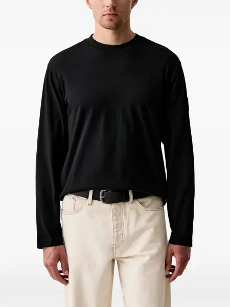 Lung tricou Karl Lagerfeld Jeans cu autograf negru