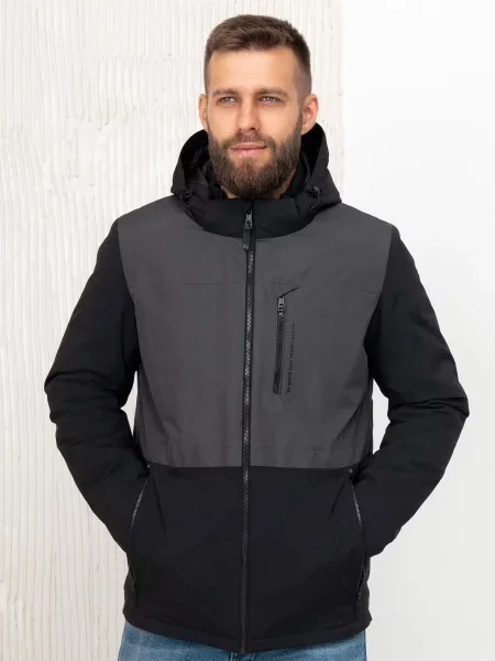 Куртки D&V couture сірий/чорний чорна