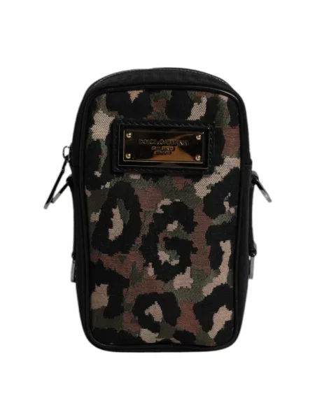 Torebka Dolce And Gabbana w panterkę z logo zielona