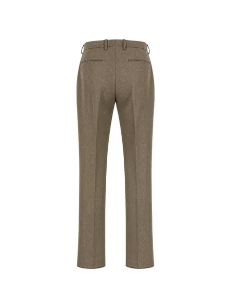 Pantaloni Tagliatore cu model pepito maro