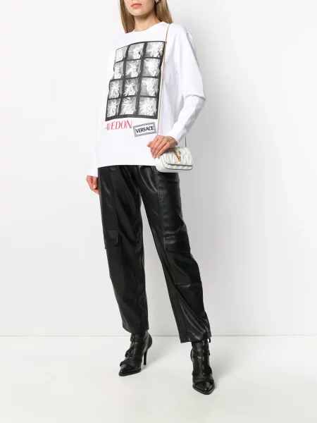 Тениска Versace с принт бяло