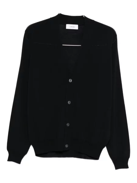 Cardigan Lardini de lână cu decolteu în V albastru