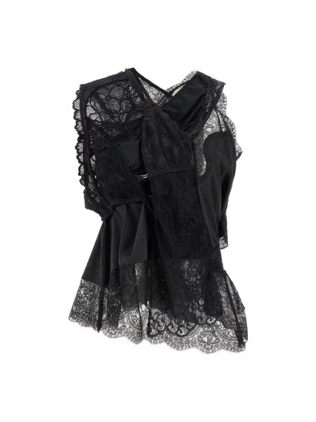 Udrapować top Junya Watanabe drapowany czarny