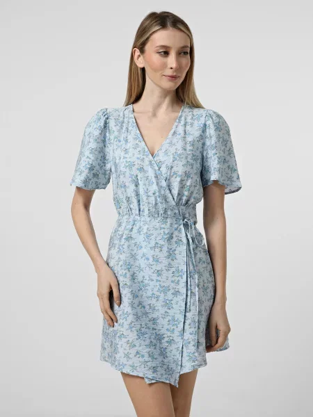 Сукня міні Vero Moda віскоза/нейлон блакитний