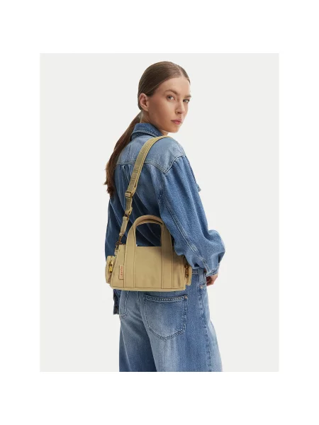 Calvin Klein Дамска чанта Webbing Strap Canvas Pocket Bag бежов