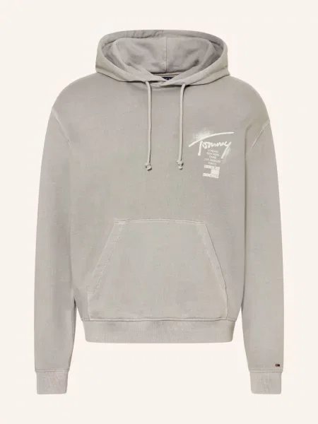 Tommy Jeans Bluza Z Kapturem grau szara