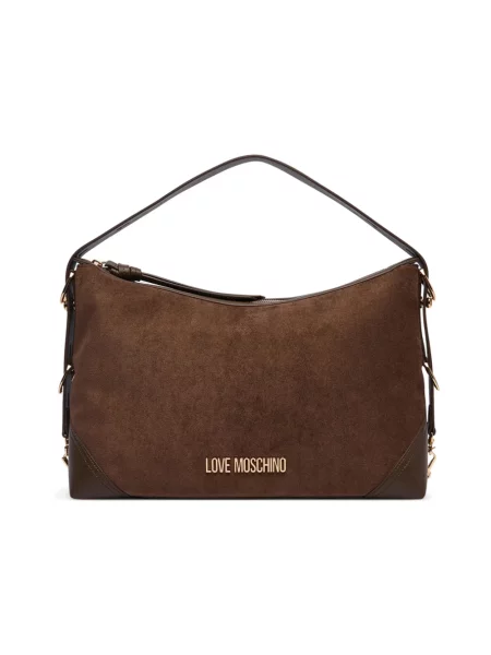 Torebka Love Moschino skórzana brązowa
