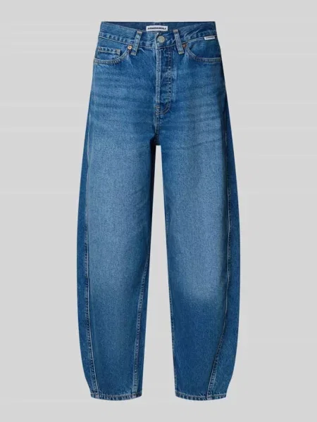 Jeansy o kroju barrel z wysokim stanem z czystej bawełny model ‘BAARLY’ Armedangels niebieskie