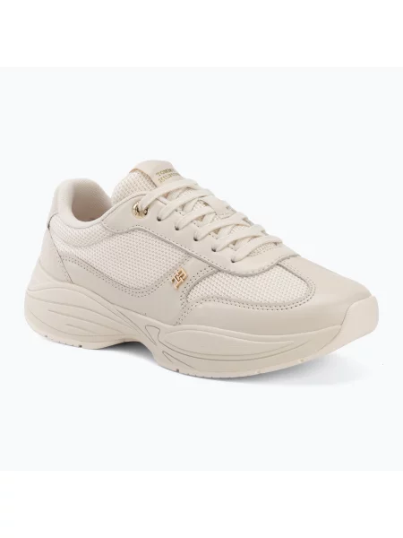 Încălțăminte pentru femei Tommy Hilfiger ModernRunner Shiny Leather soft cream